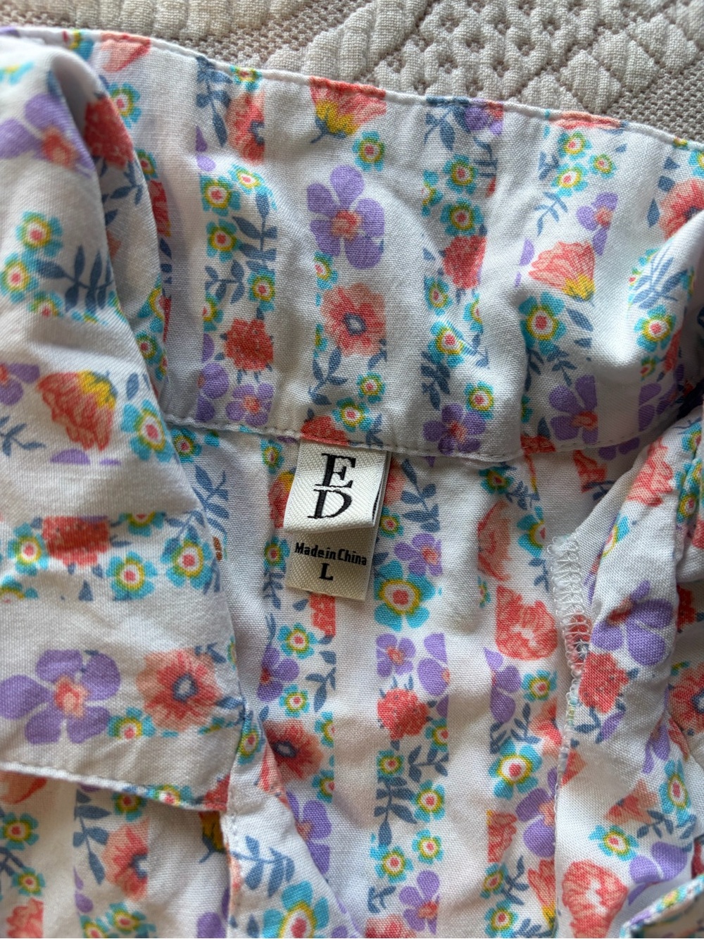 ED by Ellen DeGeneres size Large whimsical blouse very soft boho aesthetic
